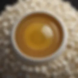 A close-up of goat colostrum highlighting its texture