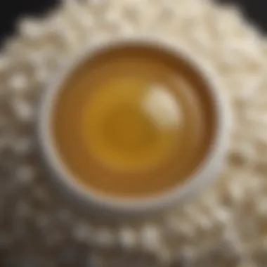 A close-up of goat colostrum highlighting its texture