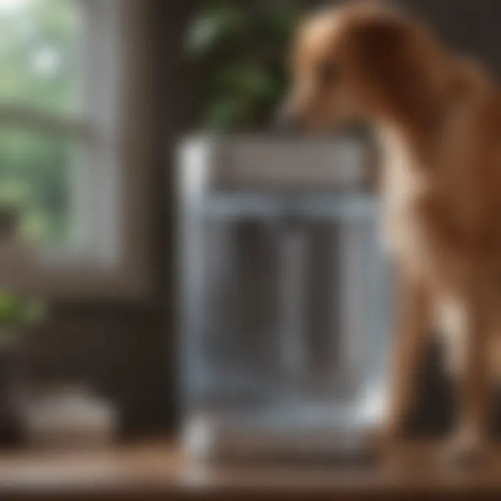 Automatic water dispenser for pets with a modern design