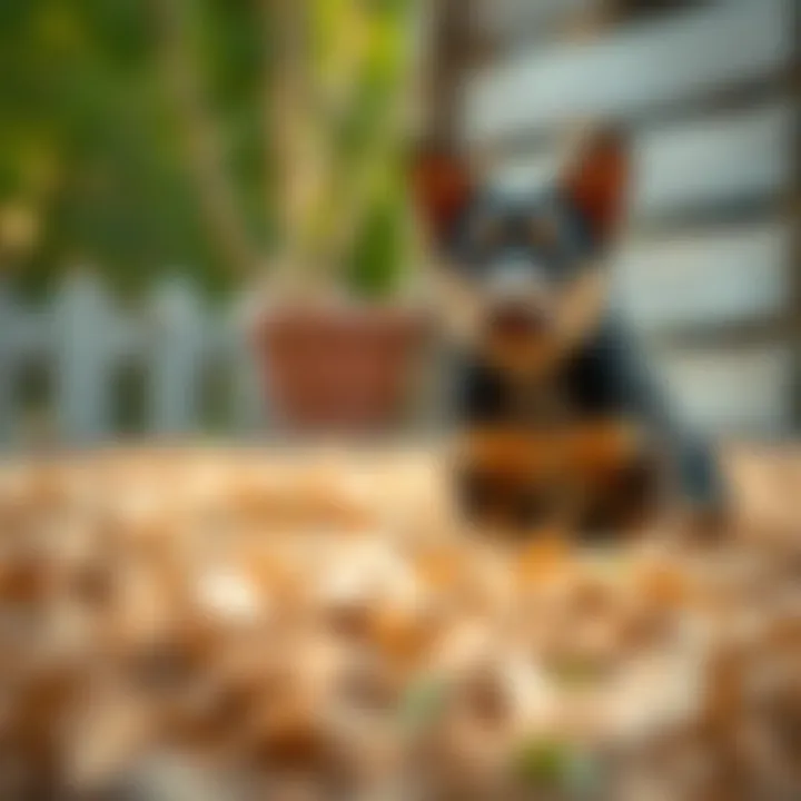 Cedar shavings used in gardening