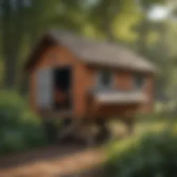 A beautifully designed chicken coop showcasing Maine's craftsmanship