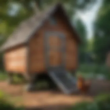 Sustainable materials used in constructing a chicken coop from Maine