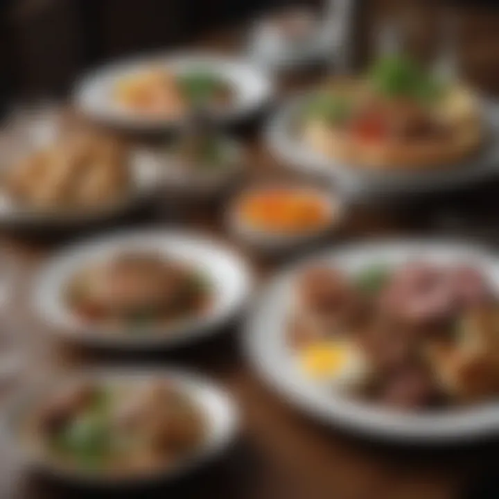 A selection of gourmet dishes served at a coop & run restaurant