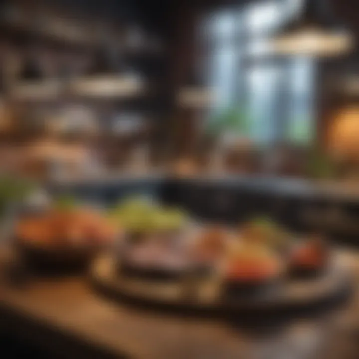 Local ingredients displayed at a coop & run restaurant, emphasizing farm-to-table concept