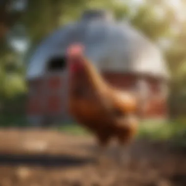 Materials used in constructing a dome chicken coop highlighting durability and insulation