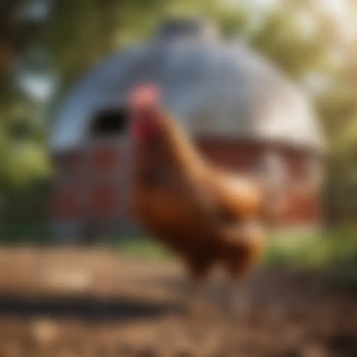 Materials used in constructing a dome chicken coop highlighting durability and insulation