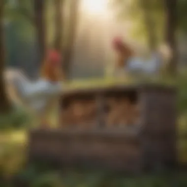 Poultry Engagement with Duncan Nesting Boxes in Natural Setting Poultry engaging with Duncan nesting boxes in a natural setting