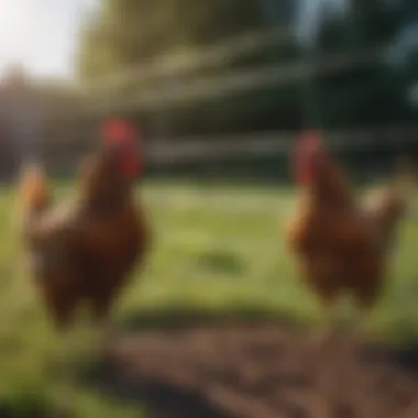 Electric Fencing Equipment for Chickens Close-up of electric fencing equipment for poultry management