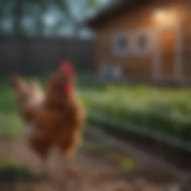 Installation process of electric fencing in a chicken coop