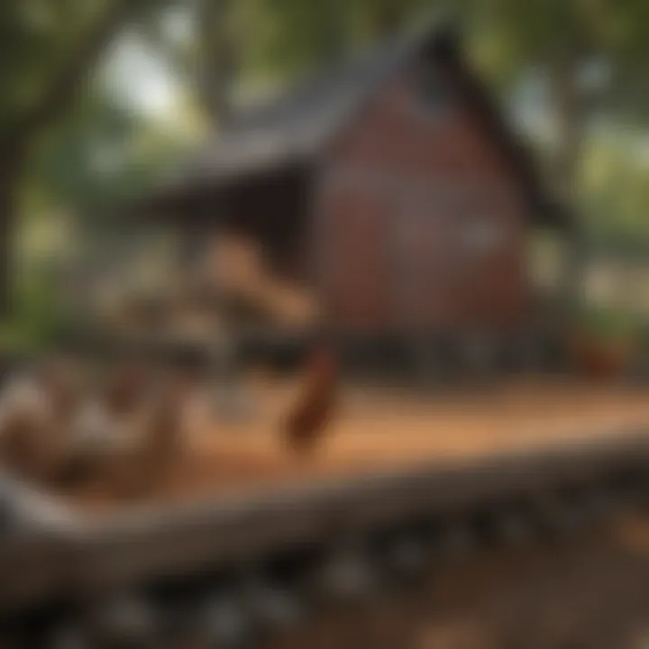 Various materials used in constructing extra large chicken coop kits, highlighting wood and metal options