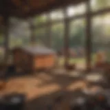 Modern chicken coop with spacious interior