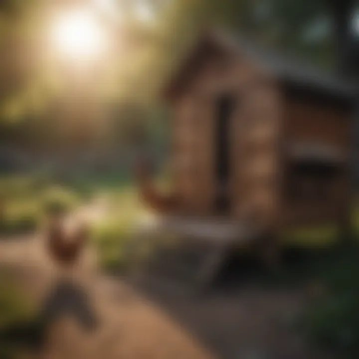 Traditional wooden chicken coop with rustic charm