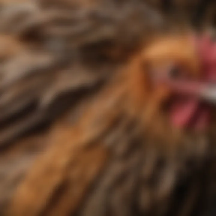 Olive Egger chicken showcasing its unique feathers and coloration