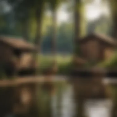 Various types of duck coops side by side