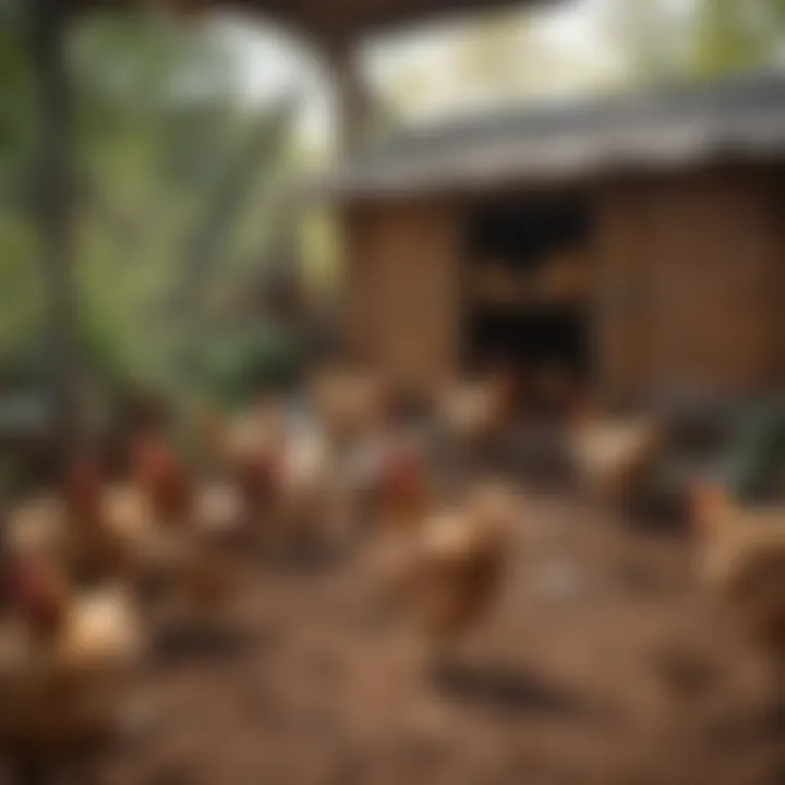 A well-maintained chicken coop with happy chickens
