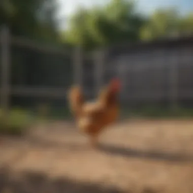 Modern and Secure Chicken Pen Features Innovative chicken pen featuring modern attributes and secure fencing