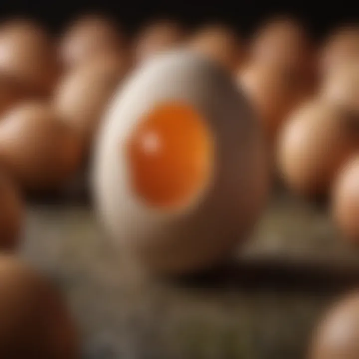 A close-up view of a fertile chicken egg ready for incubation