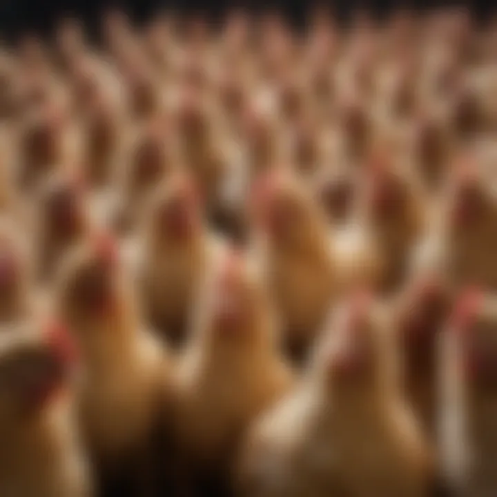 A variety of chicken breeds showcasing genetic diversity