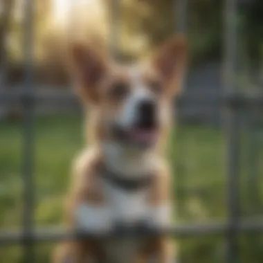 Pet enjoying a secure environment within the fence