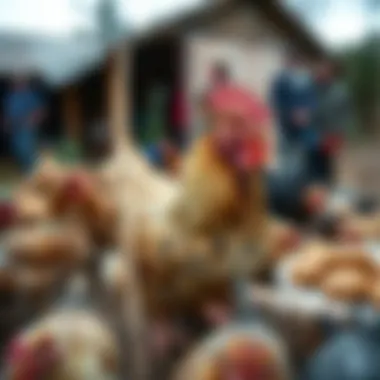 A community event featuring rescue hens