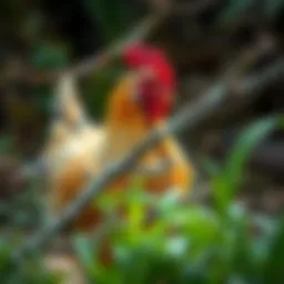 Legbar Chicken in Natural Habitat