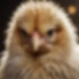 A close-up of a Silkie chicken showcasing its unique fluffy feathers