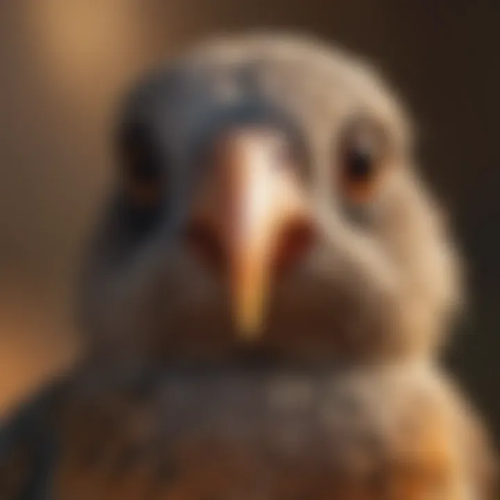 Close-up of a bird with a charming expression