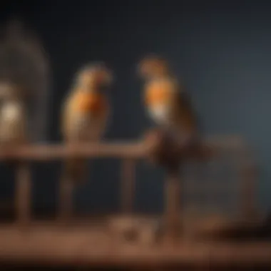 Various types of wooden perches showcasing different textures and shapes.