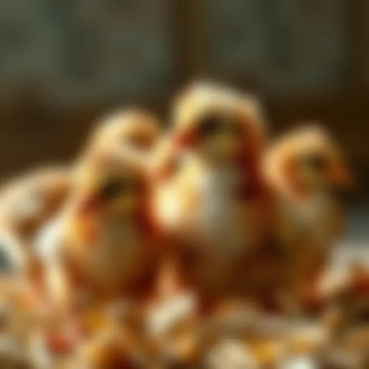 Chicks at Various Stages of Growth Chicks at various developmental stages