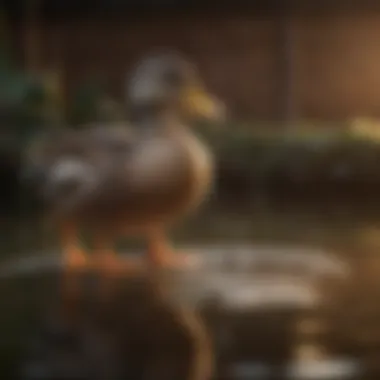 The Importance of Hydration A duck drinking water from a bowl