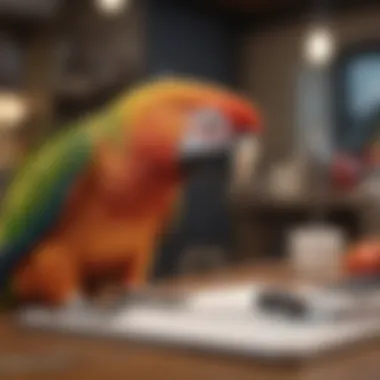 A detailed breakdown of parrot care costs on a notepad, emphasizing financial planning.