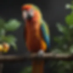 A colorful parrot perched on a branch, symbolizing the joy of parrot ownership.