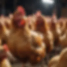 Colorful array of chicken breeds