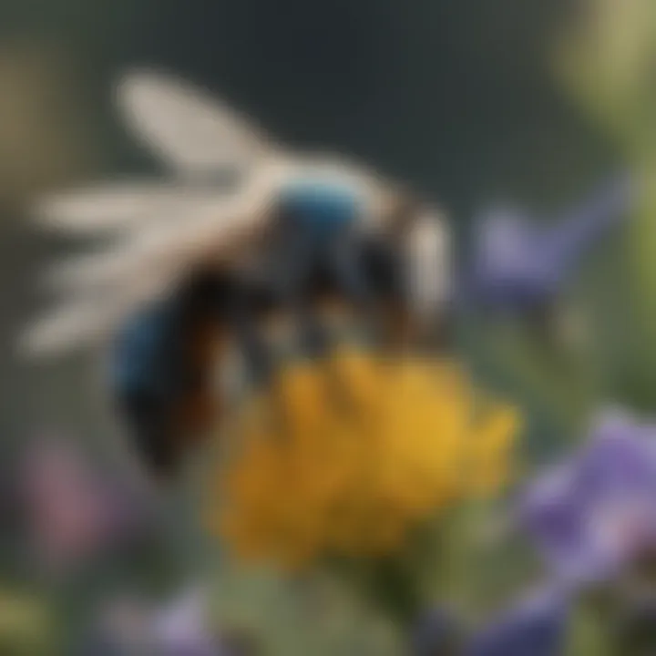 Seasonal bloom of flowers favored by mason bees