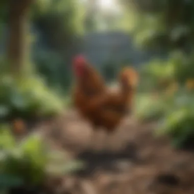 Vibrant garden nourished by compost made from chicken bedding