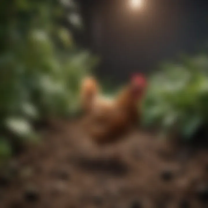 Close-up of nutrient-rich plants ideal for chickens