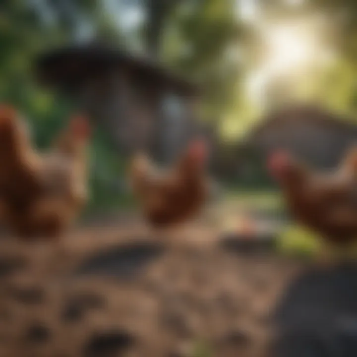 Healthy chickens thriving in a backyard environment