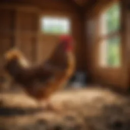 Hemp bedding in a chicken coop promoting sustainability and comfort