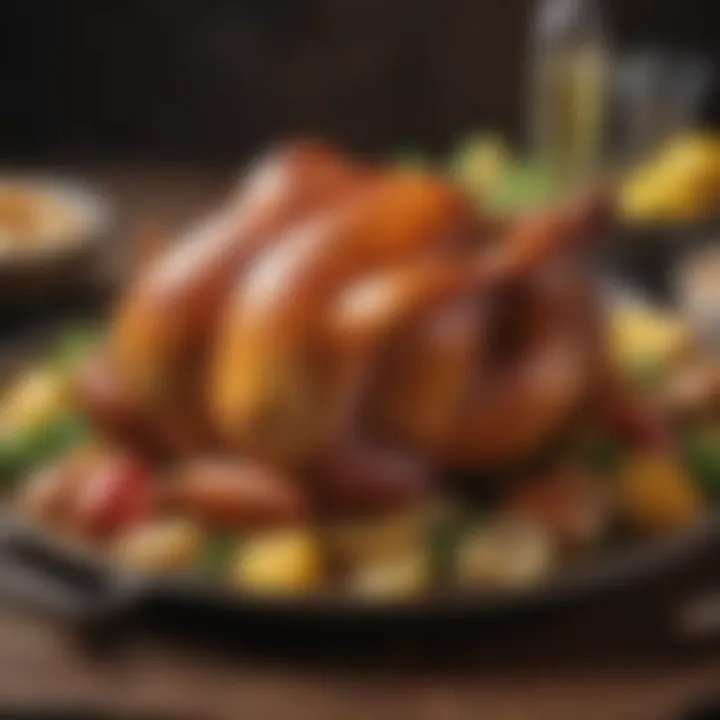 A collection of mouth-watering recipes featuring heritage chicken, displayed in an elegant cookbook format.