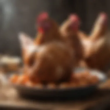 Nutritional feed for laying hens displayed in a bowl