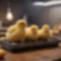 A cozy and safe brooder setup for newly hatched chicks
