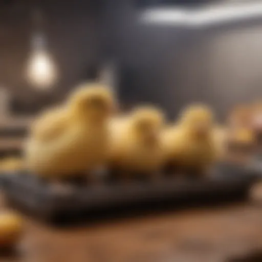 A cozy and safe brooder setup for newly hatched chicks