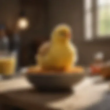 Nutritional feed for chicks displayed in a bowl
