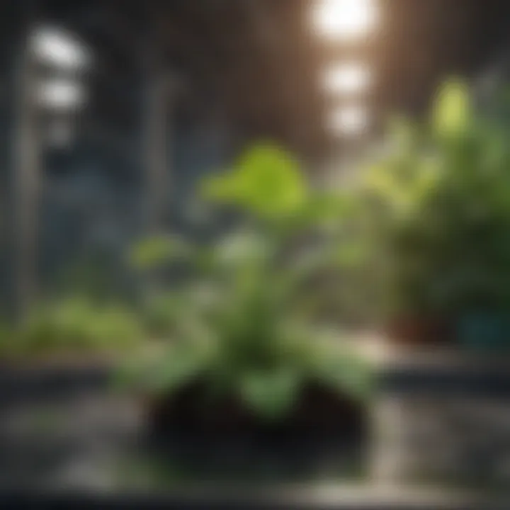 A detailed illustration of nutrient solution circulation in hydroponics