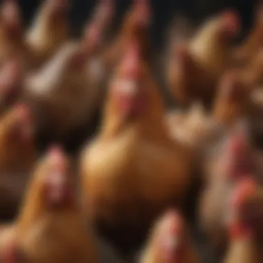 Showcasing Unique Chicken Breeds Diverse chicken breeds showcasing unique feather patterns and colors.