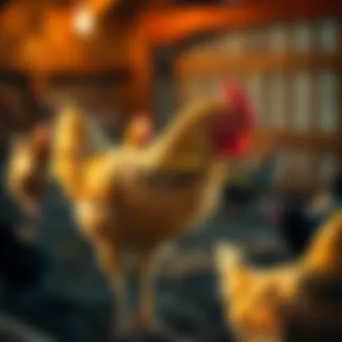 Diagram showing spectrum of light beneficial for chickens