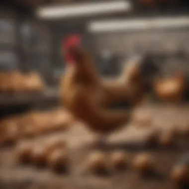 Healthy Poultry and Optimal Feeding Healthy poultry benefiting from optimal feeding