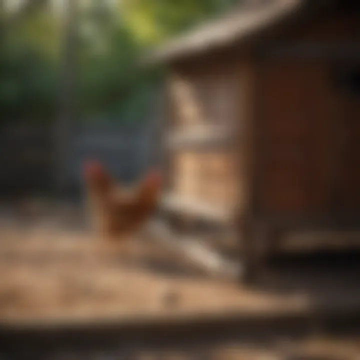 A person maintaining a chicken coop with care