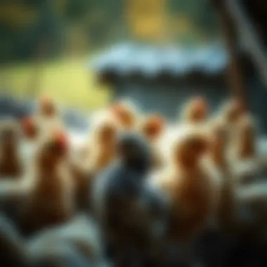 Observing Flock Dynamics An observation scene highlighting flock interactions and dynamics