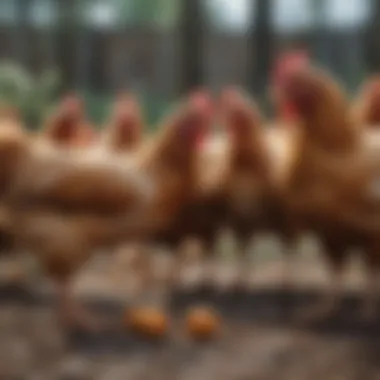 Curious Interactions Among the Chicken Community Chickens interacting with care and curiosity